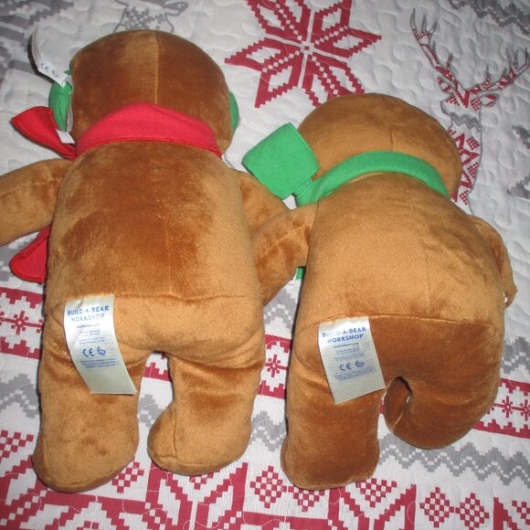 Build A Bear Gingerbread Cookie Christmas Holiday Boy & Girl Plush - Picture 4 of 4